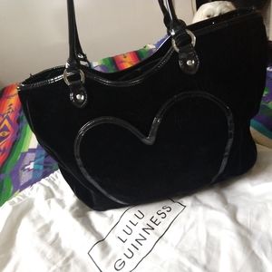 Lulu Guinness Velvet Shoulder Bag